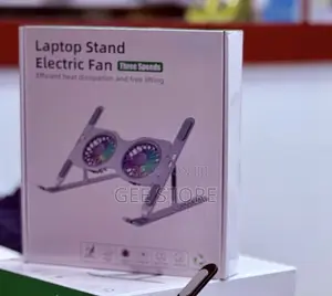 Portable Aluminum Laptop Stand with Dual Electric Fans