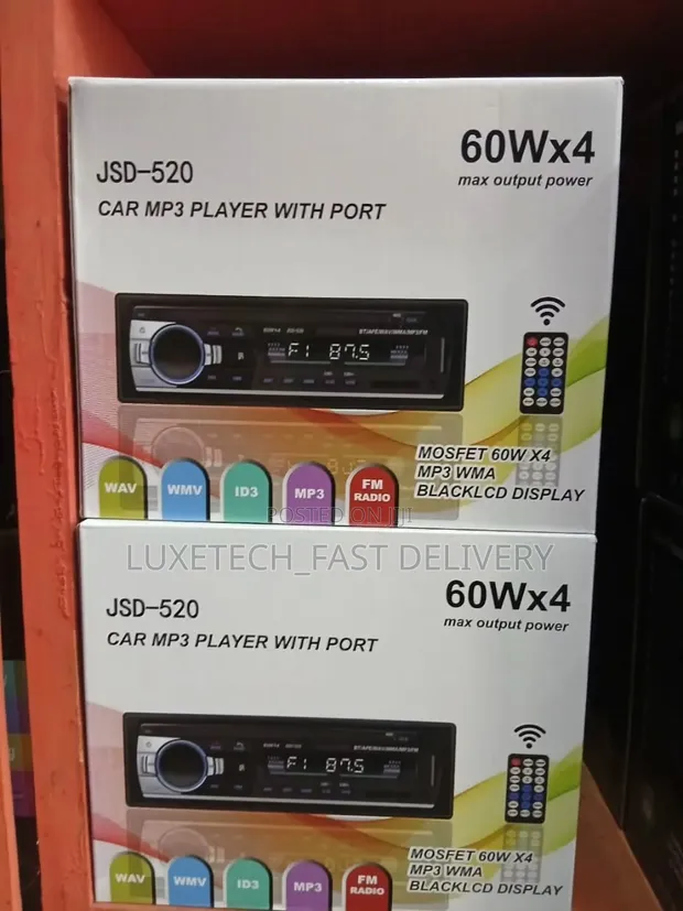 JSD-520 Single-DIN Car MP3 Player - Bluetooth Stereo with USB/SD - 1