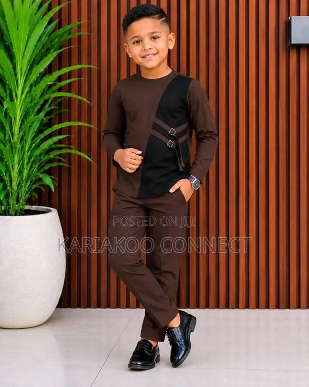 Brown and Black Child Suit (3-13 Years) - 1