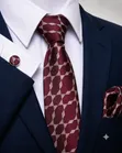 Men's Classic Necktie Set with Pocket Square - 3