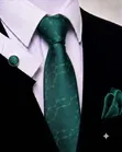 Men's Classic Necktie Set with Pocket Square - 5