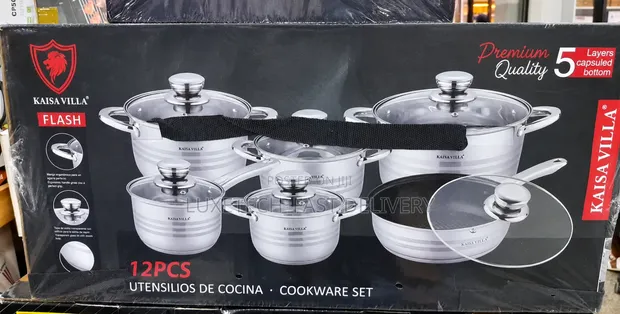 Kaisa Villa Seti ya Vyombo 12 vya Kupikia vya Stainless Steel - 1