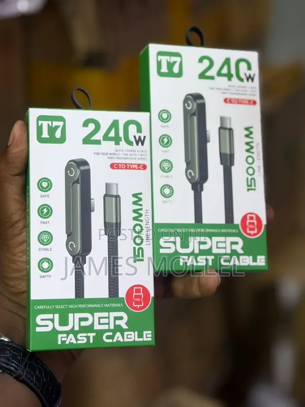 240W Fast Charging Cable with Phone Stand (USB-C to USB-C) - 1