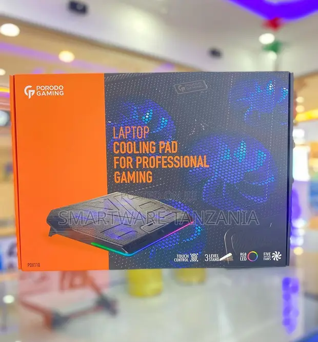 Porodo Laptop Cooling Pad ya Michezo na RGB LED - 1