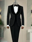 Premium Black Groom's Suit - 4