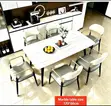Modern 6-Seater Marble Dining Table Set (60x120cm) - 1
