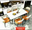 Modern 6-Seater Marble Dining Table Set (60x120cm) - 2
