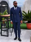 Suti ya Kiume ya Kifahari Vipande Viwili - Royal Navy Blue - 1