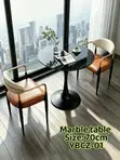 Modern Round Marble Dining Table – 70cm - 2