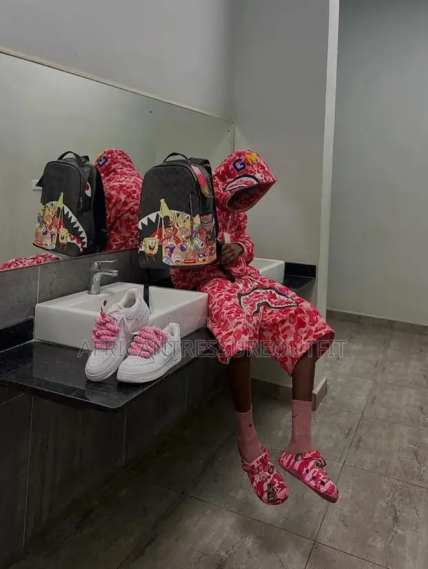 Bape Shark Full Zip Hoodies & Matching Shorts - 1