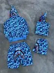 Bape Shark Full Zip Hoodies & Matching Shorts - 4