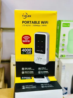 T-Elek TM4A Portable WiFi 6 Router (4G/5G MiFi Hotspot)