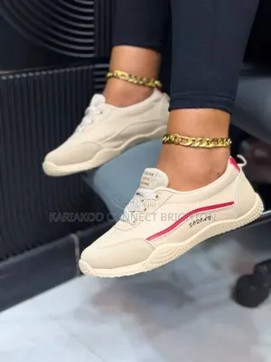Luxe Kicks Effortless Cream Sport Shoes