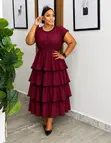 Tiered Ruffle Midi Dress - 2