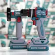 Total Cordless 2pc Combo Kit: Mini Cut-Off Tool + Impact Drill TCKLI20255 - 2