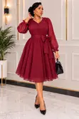 Fit-and-Flare Chiffon Midi Dress - 3