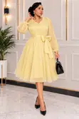 Fit-and-Flare Chiffon Midi Dress - 4