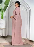 Kaftan Maxi Dress ya Linen yenye Michirizi - 2