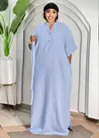 Kaftan Maxi Dress with Shirt-Collar Placket - 4