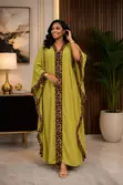 Kaftan Maxi Dress - Leopard Print - 1