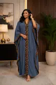 Kaftan Maxi Dress - Leopard Print - 2