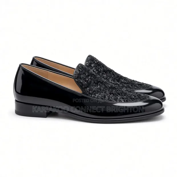 Elan Crown Patent Loafers - Black - 1