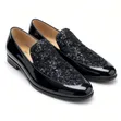 Elan Crown Patent Loafers - Black - 3