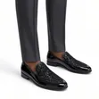 Elan Crown Patent Loafers - Black - 4