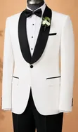 Mario Casas Premium White & Black Tuxedo - 1