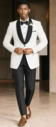 Mario Casas Premium White & Black Tuxedo - 3