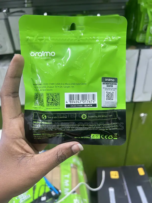 Oraimo USB to Lightning/Micro USB Fast Charging Cable - 1
