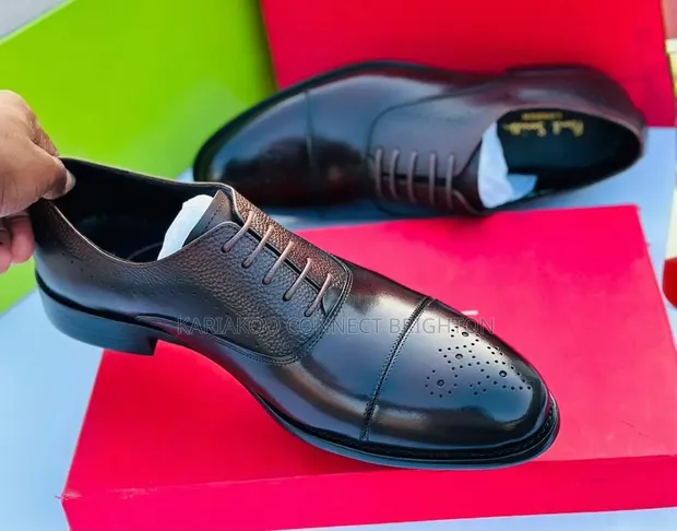 Aurel Oxford Brogue Cap-Toe Shoes - 1