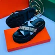 Men's Black Leather Prada & Valentino Sandals - 5