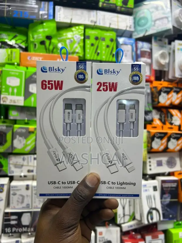 Blsky USB-C to USB-C & USB-C to iPhone Fast Charge Cables - 1