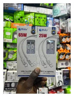 Blsky USB-C to USB-C & USB-C to iPhone Fast Charge Cables