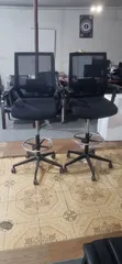 Drafting Stool - Mesh, Hydraulic, Wheels - 1