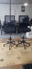 Drafting Stool - Mesh, Hydraulic, Wheels - 2