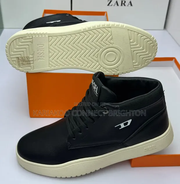 Diesel High Top Leather Sneakers - 1