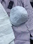 Men's Striped Shirt and Trouser Set with Cap - 4