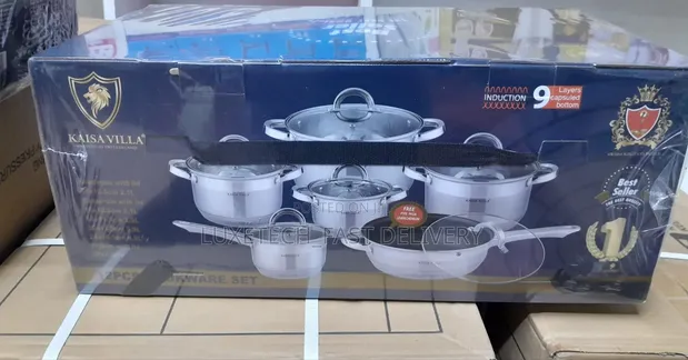 Kaisa Villa 12pc Stainless Steel Cookware Set with Frying Pan - 1