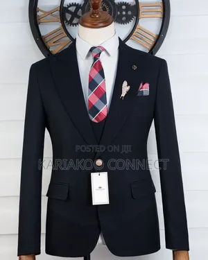 Marcelino Skyline Dark Blue 3-Piece Suit