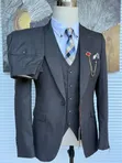 Marcelino 3-Piece Oxford Gray Suit - 1