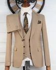 Bagozza Milano Beige 3-Piece Suit - 5