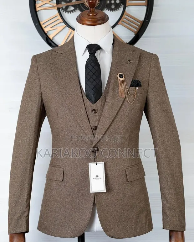 Marcelino Three-Piece Beige Suit - 1
