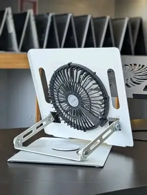 Adjustable Aluminum Laptop Stand with Fan