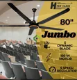 High Class 80" Black Ceiling Fan - 150W, 5 Blades - 1