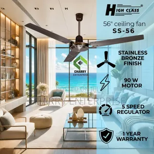 High Class 56" Bronze Ceiling Fan, 90W