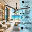 High Class 56" Bronze Ceiling Fan, 90W - 1