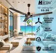 High Class 56" Bronze Ceiling Fan, 90W - 2