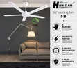 High Class 56" Ceiling Fan - 90W, 5 Blades - 2